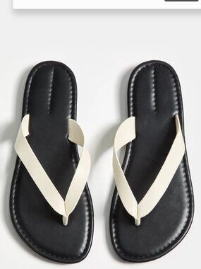 Commense Genuine Leather Casual Flip Flops 39